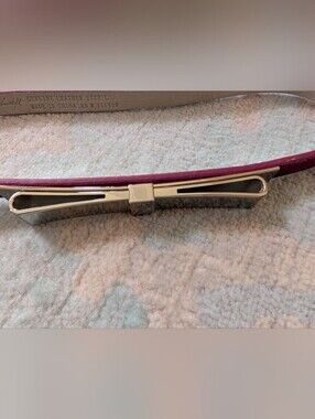 Women’s Belt Fuchsia Suede And Silver Bow